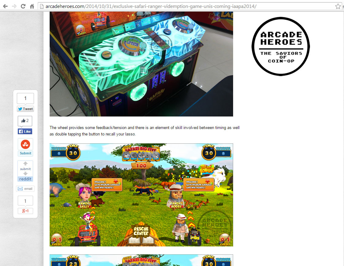 screenshot of arcade heroes